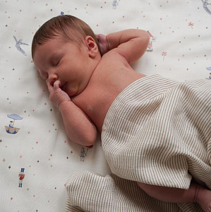 Постельное белье Cam Cam Copenhagen "Baby Carousel", 2 предмета, кремовый, 70 х 100 см